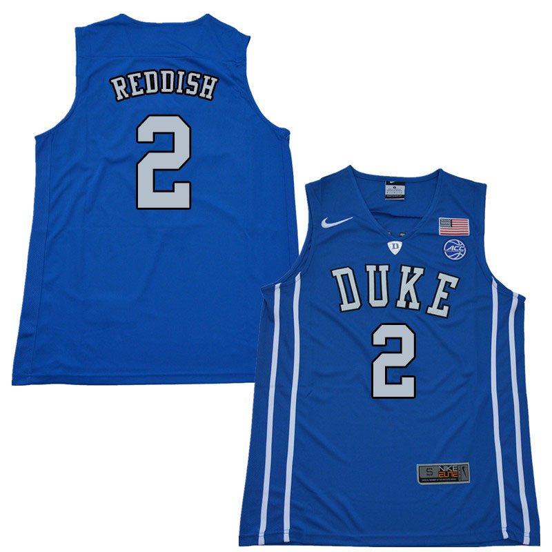 Duke Blue Devils #2 Cam Reddish College Basketball Jerseys Sale-Blue